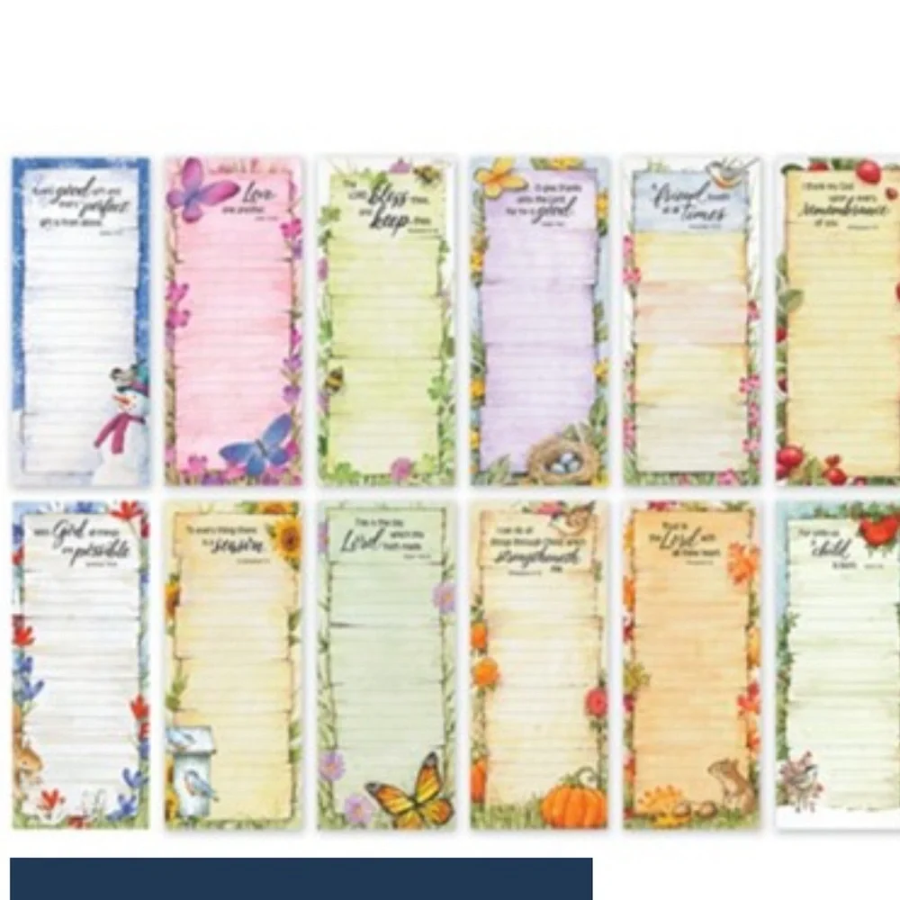 NWT 12 Seasonal Memo Pads Magnetic Back